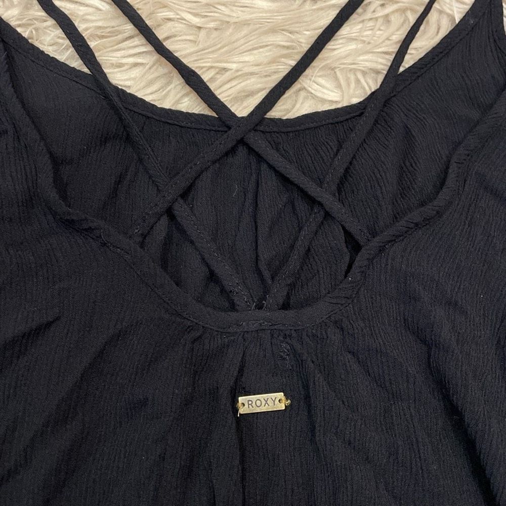 Roxy Black Strappy Swim Coverup Tank - Picture 4 of 8